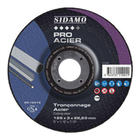 DISQ. TRONC PRO ACIER D.125 x 3 x 22,23