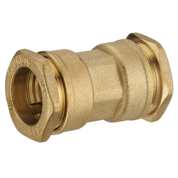 Jonction égale en laiton pour tuyau polyéthylène diamètre 20 mm