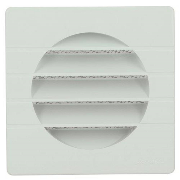 GRILLE EXTERIEURE P/TUBE D.100 MOUS.BLANC