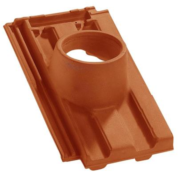 Tuile à douille en terre cuite H14 Huguenot - diamètre 120 mm - Flammé rustique