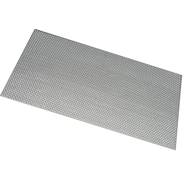Plaque en aluminium anodisé perforée ronds - 500 x 250 mm