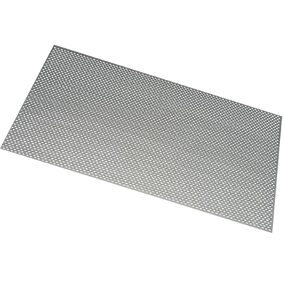 Plaque en aluminium anodisé perforée ronds - 500 x 250 mm - épaisseur 1 mm
