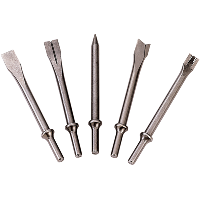 Jeu de 5 burins hexagonaux longueur 175 mm pour burineur