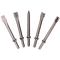 Jeu de 5 burins hexagonaux longueur 175 mm pour burineur