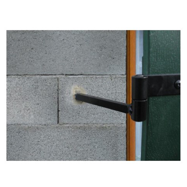 Gond déporté pour isolation extérieure - Fer carré 12 x 300 mm - Clavette Ø 14 mm - Acier noir