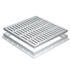 CADRE+GRILLE SOL LEGER 450X450 GRIS