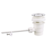 Bonde de lavabo à clapet sans tirette - Noyon et Thiebault - Sortie verticale 1" 1/4 - Finition chromée