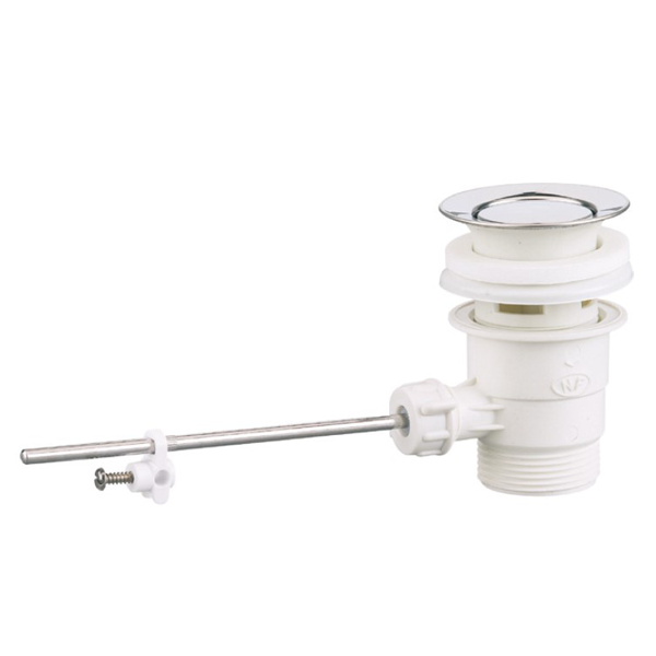 Bonde de lavabo à clapet sans tirette - Noyon et Thiebault - Sortie verticale 1" 1/4 - Finition chromée