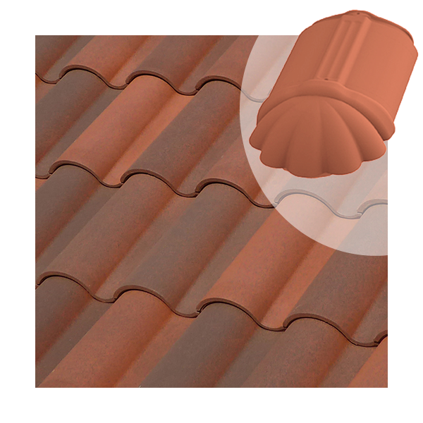 About d'arêtier circulaire Tejas Borja - tuile mécanique et canal - coloris Nature Fosca - 430 MM x 200 MM