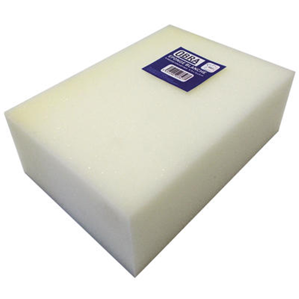 Eponge blanche Obra pour finition enduit 15 x 10 cm synthétique