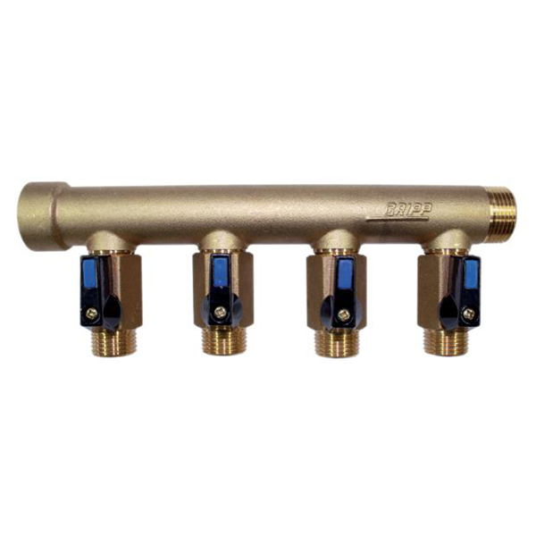 Collecteur portee plate vannes bs 3/4" 3s