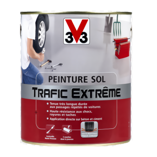 Peinture sol trafic extrême satin gris foncé 2.5 l