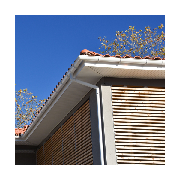 Gouttière demi-ronde à ourlet MEP GD25 en PVC Anthracite - développé 250 MM - longueur 4 M