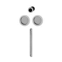 Set pour porte coulissante de 35mm minimum - percement aveugle - Hoppe aluminium chromé