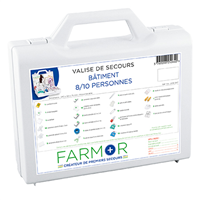 Valise de premiers secours Farmor spécial bâtiment - 8 à 10 personnes