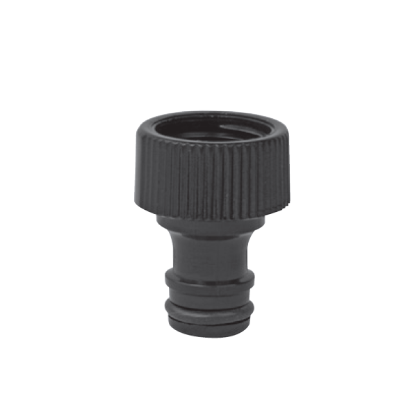 Raccord automatique tuyau arrosage - Nez de robinet Fitt - 20 x 27 mm - 3/4" - Plastique noir