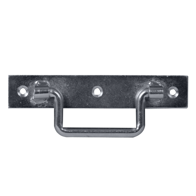 Poignée sur platine pour volet ou porte - CQFD - diamètre 7 mm longueur 120 mm - acier zingué