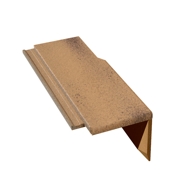 Demi-tuile de rive universelle droite en béton - Nobilee - Sabayon - 42 x 14.5 cm