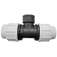 Raccord à compression arrosage enterré - Té Plasson F 20x27 3/4" Ø 25 mm - Polypropylène