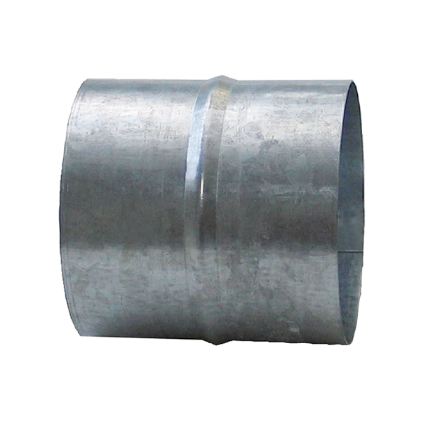 Manchon de raccordement droit pour réseau air chaud - Tôle galvanisée - Diamètre Ø 125 mm