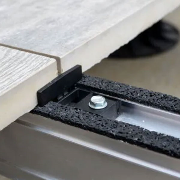 Lambourde Alu bi-face Profildeck pour structure de terrasse bois/dalles sur plots - Haut. 55,00 mm - Long. 2,40 m