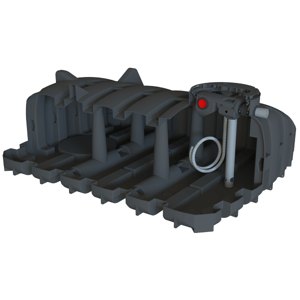 Cuve plate de récupération des eaux de pluie avec filtration - Pack'Eau PLSPK - Capacité 3000,0 ltr