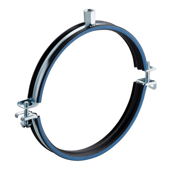 Collier de serrage isolé pour gaine de ventilation - Erico - Tige M8/M10 - Ø 400 mm - Boîte de 10