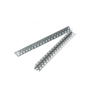 Cornière renfort d'angle perforée acier galvanisé 25,0 MM x 25,0 MM - longueur 2,50 M