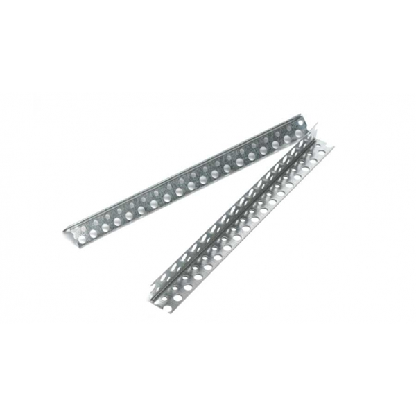 Cornière renfort d'angle perforée acier galvanisé 25,0 MM x 25,0 MM - longueur 2,50 M