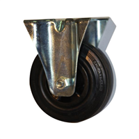 Roulette standard fixe caoutchouc noir diamètre 160 mm