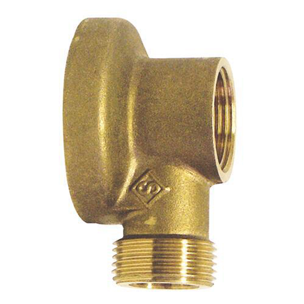 Applique murale laiton brut pour robinet de puisage - Mâle 1/2" Femelle 1/2