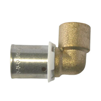 Raccord à sertir PER Ø16 et coude à souder sur tube cuivre Ø14