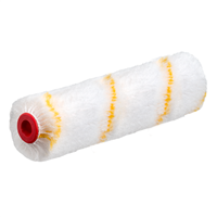 Rouleau patte de lapin - Polyamide tissé rayé jaune 12 mm - L'Outil Parfait - Largeur 110 mm - Lot de 10