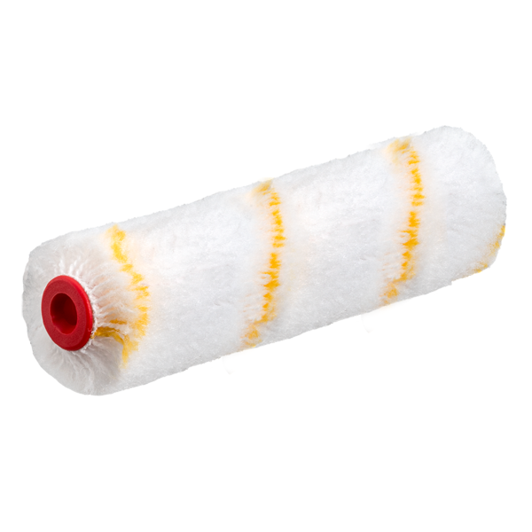 Rouleau patte de lapin - Polyamide tissé rayé jaune 12 mm - L'Outil Parfait - Largeur 110 mm - Lot de 10