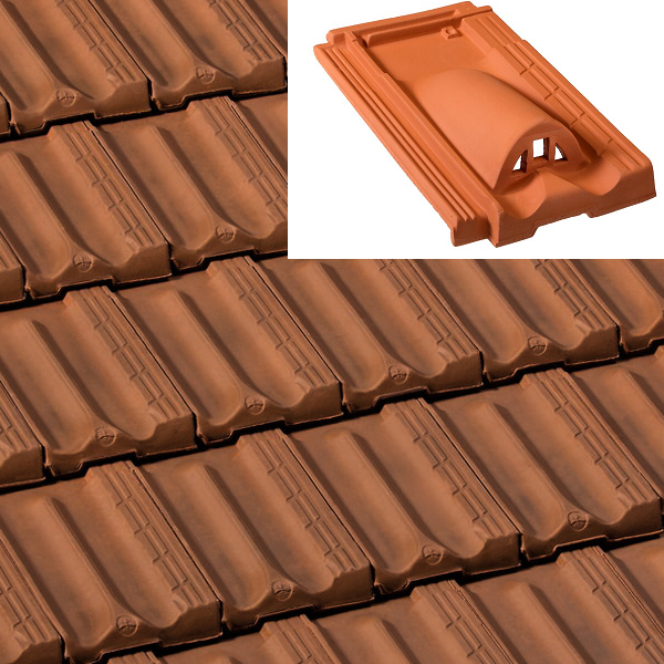 Tuile chatière Marseille Héritage en terre cuite - BMI Monier - Brun Rustique