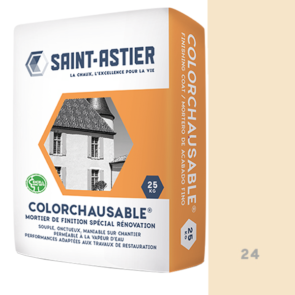 Mortier de finition spécial rénovation Colorchausable Saint-Astier - Teinte 24 - sac de 25,0 KG