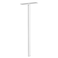 Pied pour boîte aux lettres individuelle - Piquet rond en acier - Ø 45 mm - Hauteur 1,10 m - Blanc