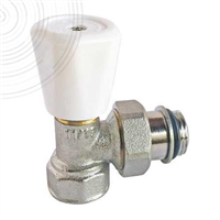 Robinet de radiateur simple réglage équerre 1/2" nickelé