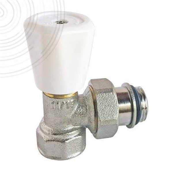 Robinet de radiateur simple réglage équerre 1/2" nickelé