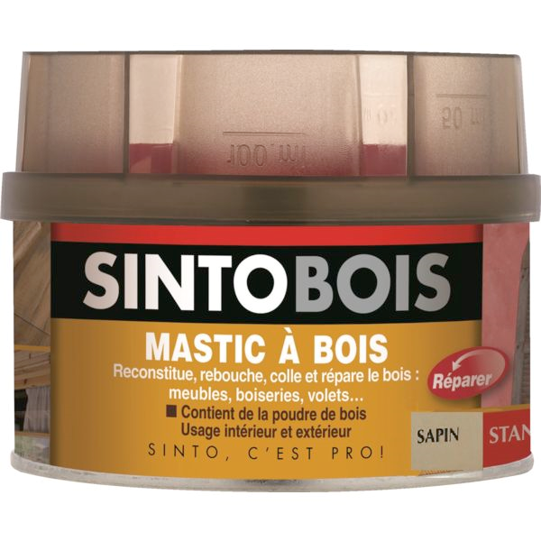 Mastic Sintobois Standard Sapin 500 ml 33781 Preparation support