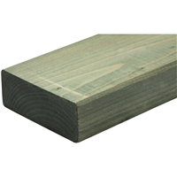 Bois d'ossature en sapin classe C24 raboté et chanfreiné - traité classe 3 vert - 145 MM x 45 MM - longueur 6 M