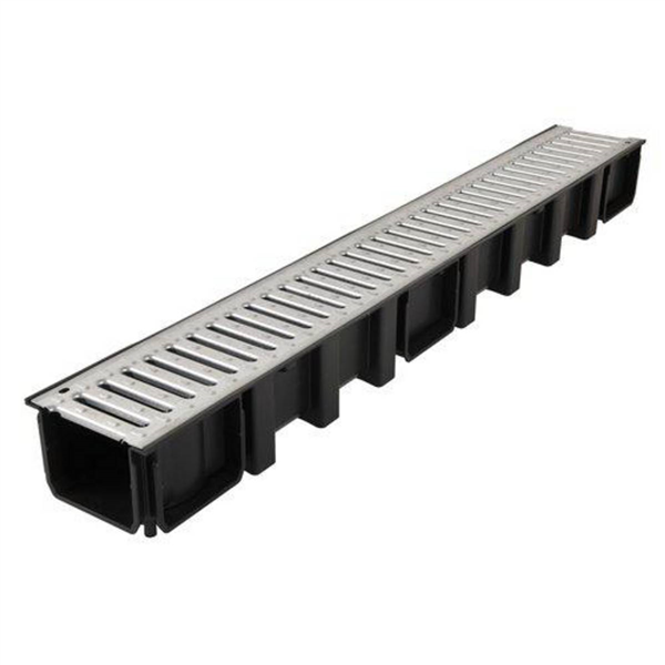 1M CANIVEAU LARG.130 GRILLE A15 PASSER.GALVA