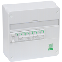 Coffret électrique pré-équipé Schneider Resi9 avec interrupteur différentiel 63A de type A et 7 disjoncteurs