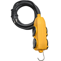 Rallonge électrique Brennestuhl câble de 10,0 M H07RN-F 3G1,5 avec Powerblock 4 prises à clapet IP44
