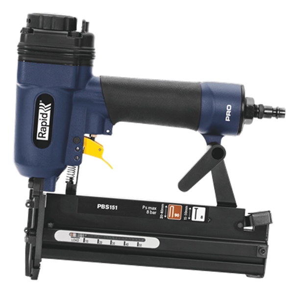 Agrafeuse cloueuse pneumatique - Pro PBS 151 Rapid - en coffret avec 200 agrafes et 200 clous