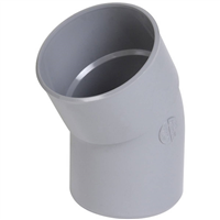 Secteur de coude 30° à coller pour évacuation d'eau - Mâle / Femelle - Ø 100 mm - PVC - Gris