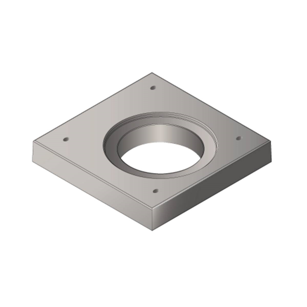 Tête regard carré 1200x1200mm hauteur 18cm avec trou