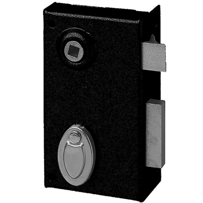 Serrure en applique verticale à fouillot Abus noire - droite - 2 clés - axe 45 mm - entraxe 70 mm - 70 x 110 mm