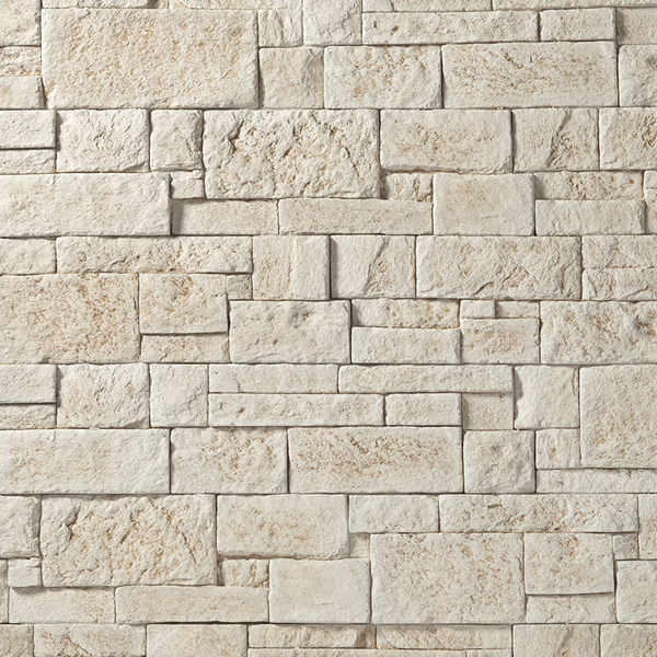 Parement mural en pierre reconstituée CUBIK - Ton pierre - L. 45 x h. 15 cm - épaisseur 2 - 4 cm