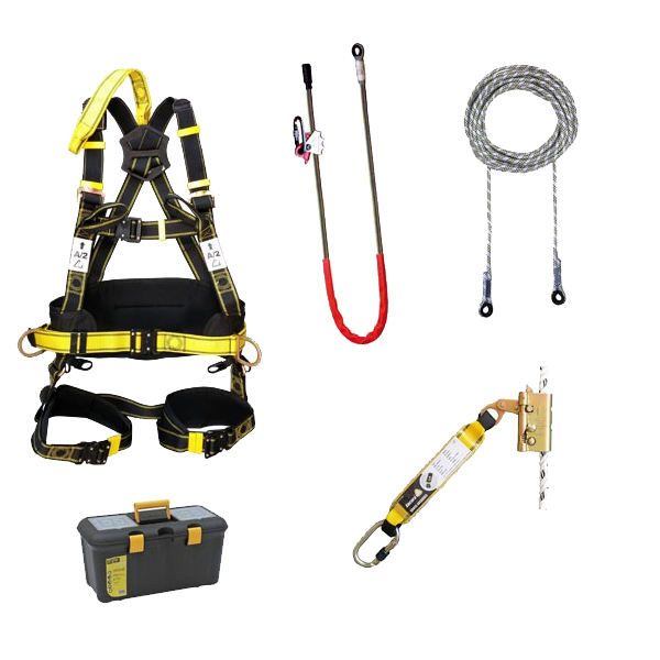 Kit harnais antichute spécial élagueur Levac avec stop-chute cordage longe et valisette